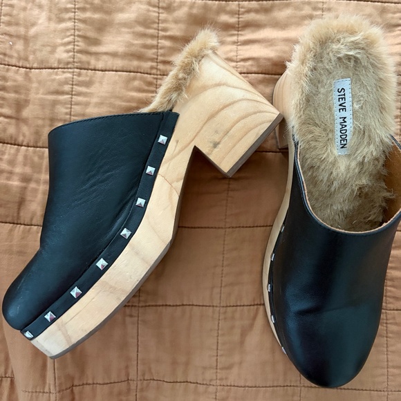 Steve Madden Platform Studded Brooklyn Clog in Black - Picture 2 of 5